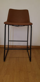 Vintage Sleigh Kitchen Stool 66cm Brown Mad chair Company