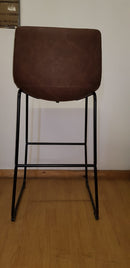 Vintage Sleigh Kitchen Stool 76cm Brown Mad chair Company