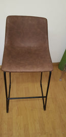 Vintage Sleigh Kitchen Stool 66cm Brown Mad chair Company