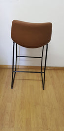 Vintage Sleigh Kitchen Stool 66cm Brown Mad chair Company