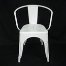 replica metal tolix arm chair white mad chair company