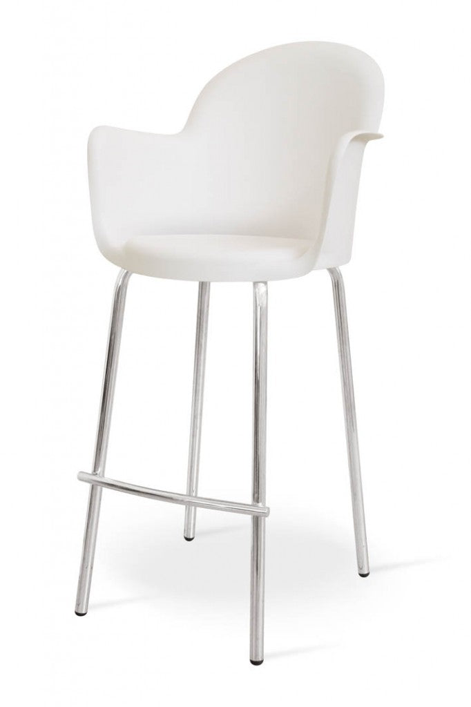 moon bar stool white metal/plastic mad chair company 