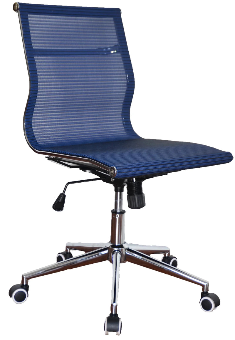 Netting Operator Chair Blue Silver Mad Chair Company