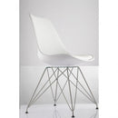 Replica Eames Padded Eiffel - Steel Leg White Mad Chair Company
