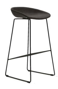 Replica Hay Kitchen Stool - 66cm Chrome & Black Leg Mad chair company 