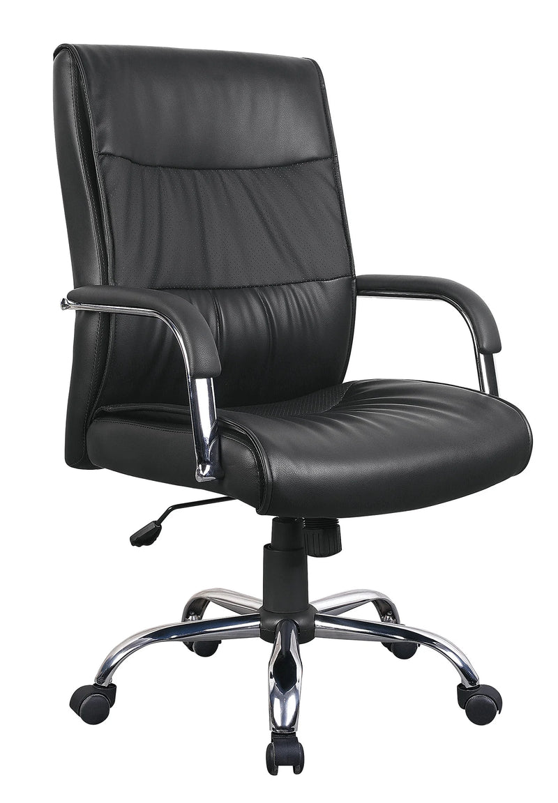 Panel Chrome High Back Black Chair Mad Chair Company