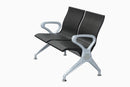 Public Seating Polyurethane 2 Seater Black Silver Mad Chair Company