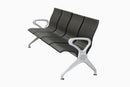 Public Seating Polyurethane 4 Seater Black Silver Mad Chair Company
