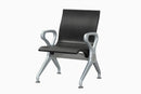 Public Seating Polyurethane 1 Seater Black Silver Mad chair company