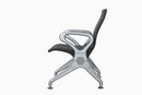 Public Seating Polyurethane 1 Seater Black Silver Mad chair company