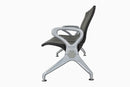 Public Seating Polyurethane 4 Seater Black Silver Mad Chair Company