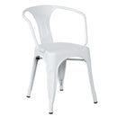 replica metal tolix arm chair white mad chair company