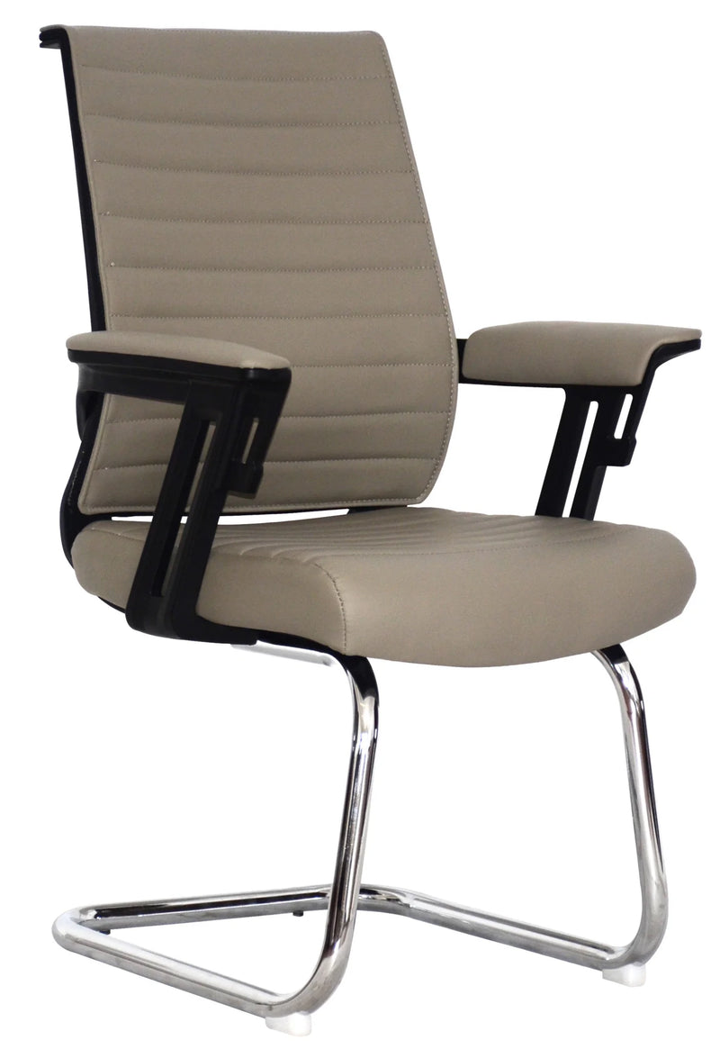 Wall Street Visitor Black Frame Light Grey Seat And Back Rest Office Chair Mad Chair Company