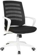 White Nite Operator Chair Black Seat and Backrest Mad Chair Company