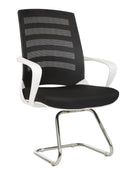 White Nite Visitor Chair Black Seat And Backrest Mad Chair Company