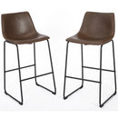 Vintage Sleigh Kitchen Stool 66cm Brown Mad chair Company