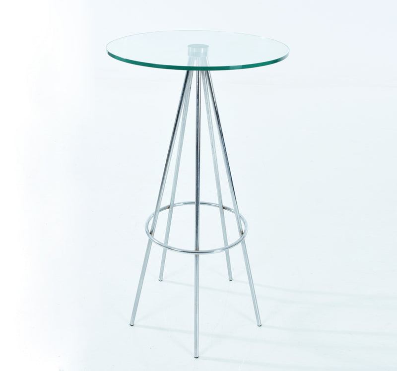 Pyramid Bar Table - Round Glass Top Mad Chair Company
