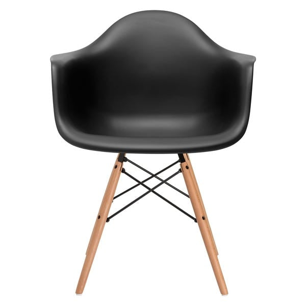 Replica Del Eames Eiffel - Arm Chair/Wood Leg Mad Chair Company Black