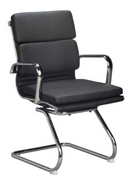 Replica Eames Padded Visitor Chair - PU Sleigh Base Mad Chair Company