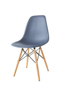 replica del eames eiffel wood leg Dark Grey plastic mad chair company