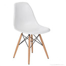 replica del eames eiffel wood leg white plastic mad chair company