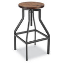 replica detroit adjustable metal stool wood seat rustic mad chair company 