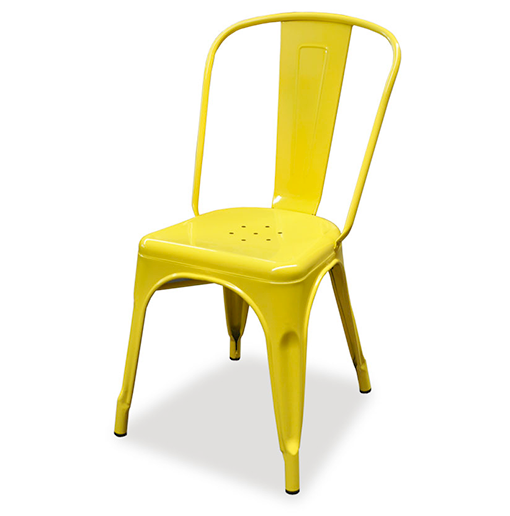 replica metal tolix Dining Chair yellow mad chair company 